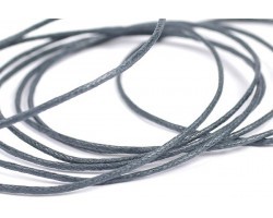 Вощеный шнур 1 мм, цвет Серый, отрез 1 м