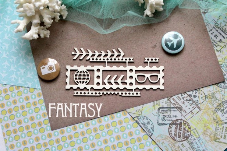 Chipboard Fantasy "Journey 835" size 11*5.5 cm
