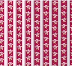 Ткань "Roses and strips" Tilda Fabric, 100% хлопок, размер 50Х70 см