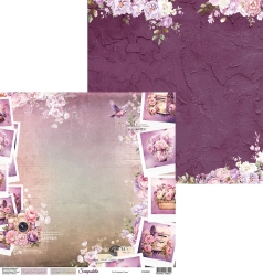 Двусторонний лист коллекция “Счастье-5”, размер 30*30 см, 190 гр, Scrapodelie