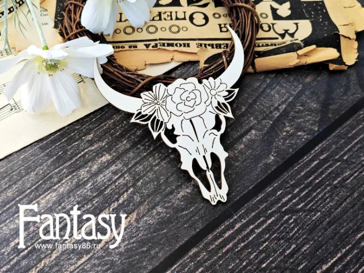 Чипборд Fantasy "Череп буйвола 3848", размер 10*13 см