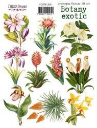 Набор наклеек Fabrika Decoru "Botany exotic №204", 10 шт 