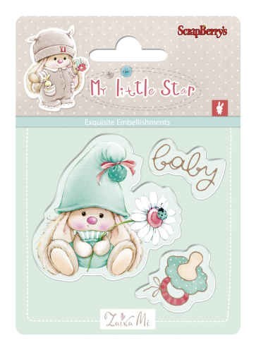 Scrapberry's "Bunny Mi" stamp set.Gentle return"(ENG), size 7X7 cm