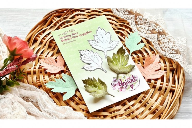 Ножи для вырубки "Листья боярышника" от AgiArt, Размеры вырубки: 59*47 mm и 54*35 mm.