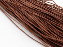 Waxed cord 1 mm, color Brown, cut 1 m