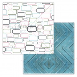 Double-sided sheet of paper Summer Studio Blue outside 