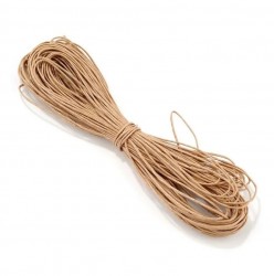Waxed cord 1 mm, Beige color, cut 1 m