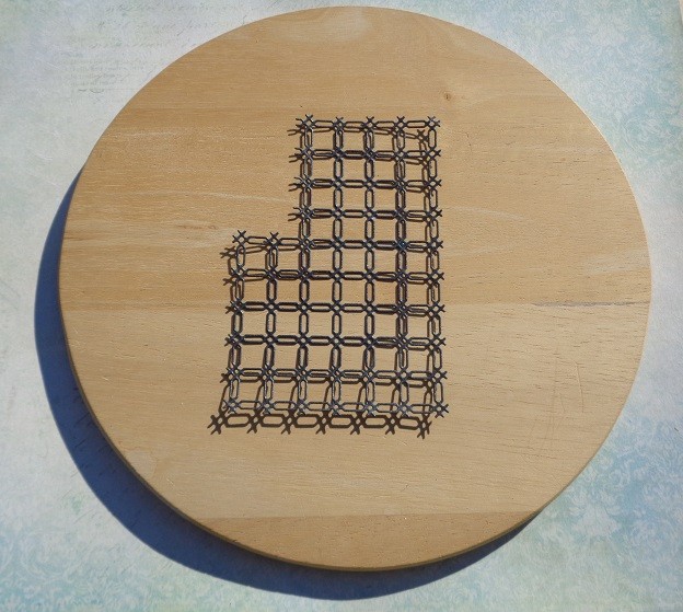 Cutting "Hexagon grid" black designer mother-of-pearl paper 125 gr.