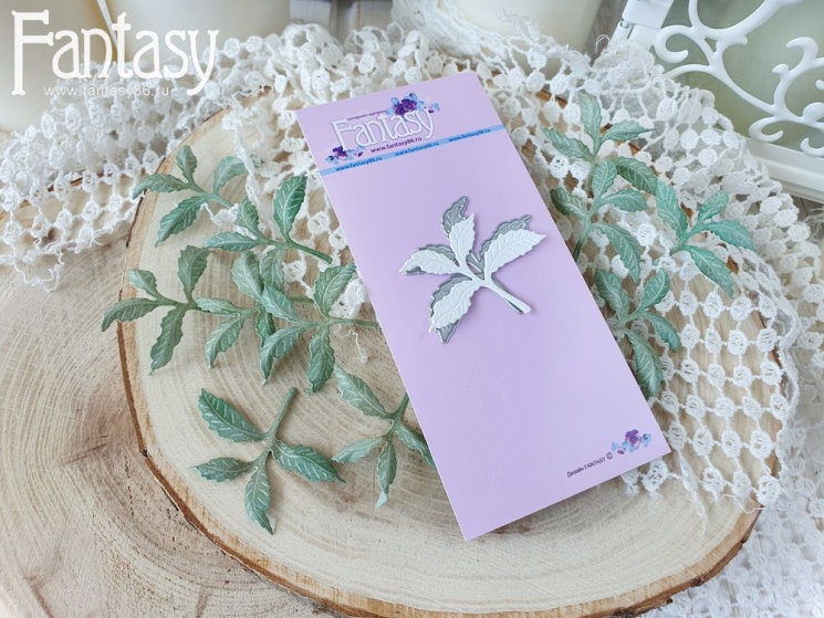 Нож для вырубки Fantasy «Лист кизила  1474» размер 4,8*3,8 см  