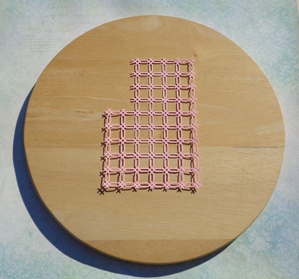 Cutting "Hexagon grid" pink matte paper 160 gr.