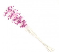 Украшение для скрапбукинга "Цветы", цвет фиолетовый,размер 0,4х19 см