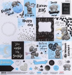 One-sided sheet of paper Art Pattern with foil Me to you 