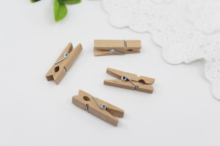 Wooden decoration "Classic Clothespin", 1 pc., size 0.7 x 3.5 cm