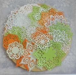 Вырубка набор салфеток 20шт. бумага дизайнерская перламутровая 125 гр.