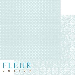 Двусторонний лист бумаги Fleur Design Шебби шик Базовая 2.0 "Морской зеленый", размер 30,5х30,5 см, 190 гр/м2