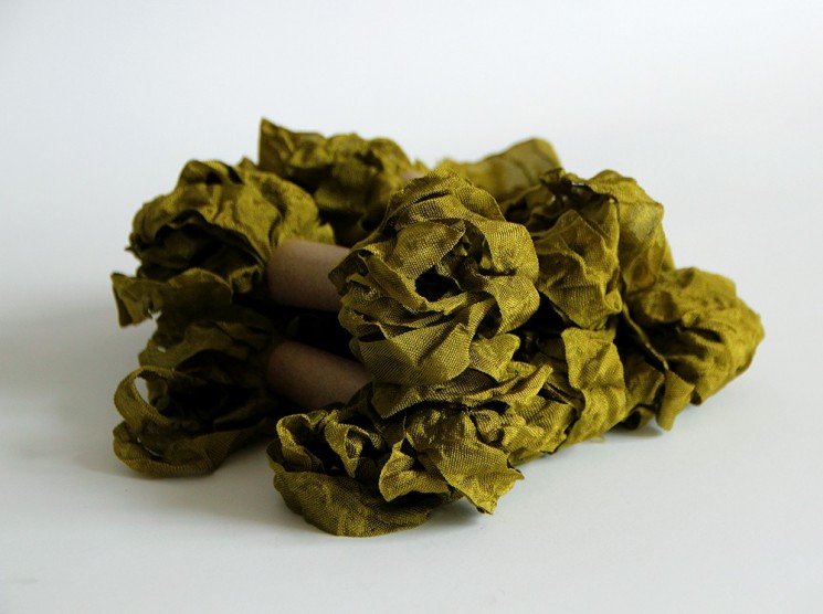 Shabby ribbon "Fresh olive", width 1.5 cm, length 1 m