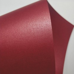 Дизайнерская бумага Красный перламутр, А4, плотность 125 гр/м2