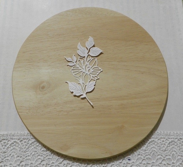 Вырубка Цветение бумага белая кардсток 290 гр.