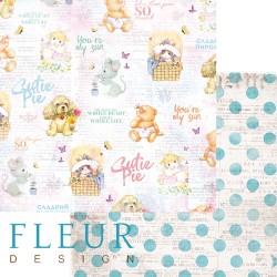 Double-sided sheet of paper Fleur Design Dolls 