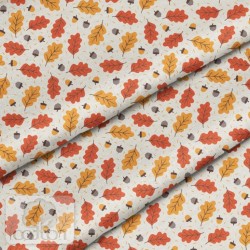 Ткань 100% хлопок Польша "Дубовые листья", размер 50Х50 см