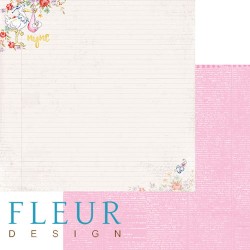 Двусторонний лист бумаги Fleur Design Пупсики "Важный день", размер 30,5х30,5 см, 190 гр/м2