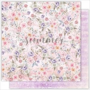 Двусторонний лист бумаги Summer Studio Tender sentiment "Magic flowers" размер 30,5*30,5см, 190гр