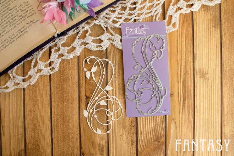 Нож для вырубки Fantasу свадебные завитки  "Изящные линии", размер 5,7Х11 см