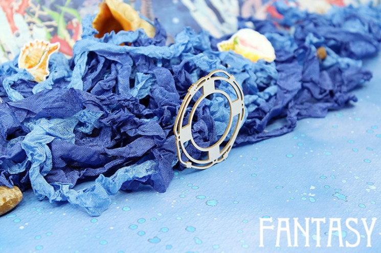 Chipboard Fantasy "Lifebuoy 1470" size 5.4*4.8 cm