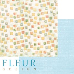 Двусторонний лист бумаги Fleur Design Пупсики "Кубики", размер 30,5х30,5 см, 190 гр/м2