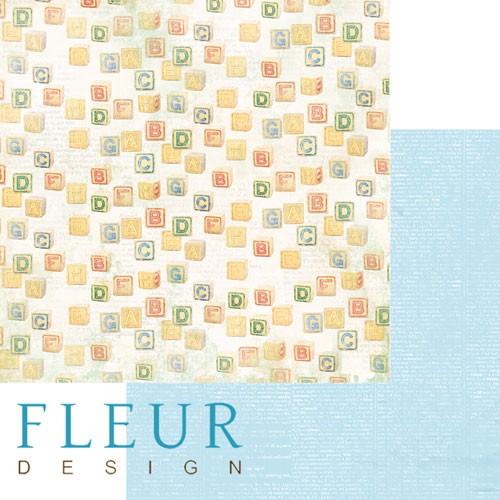 Double-sided sheet of paper Fleur Design Dolls "Cubes", size 30. 5x30. 5 cm, 190 gr/m2