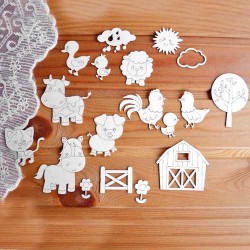 Чипборд Просто Небо "Лесные зверята", 27 элементов