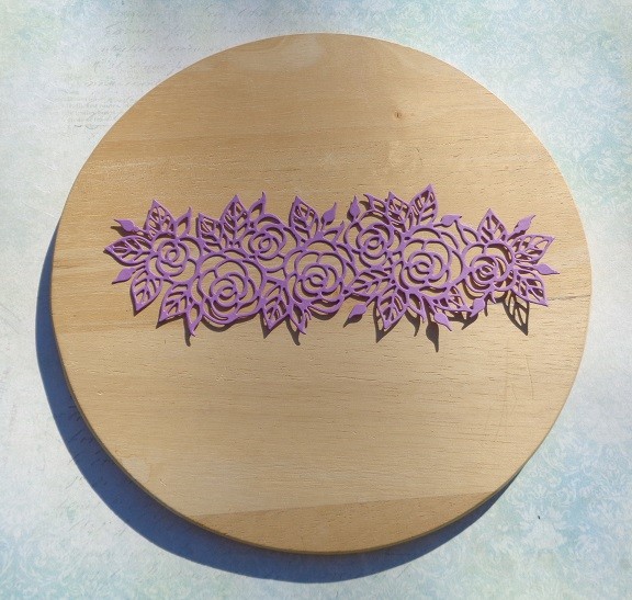 Cutting border "Rose" purple matte designer paper 240 gr.