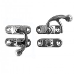 Lock for caskets and blanks, silver, 1 piece, size 23X27 mm