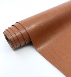 Переплётный кожзам Италия, цвет Светло коричневый глянец, 32Х70 см, 225 г/м2