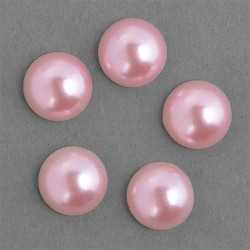 Pink half-shells 1 cm, 10 pcs (without glue base)