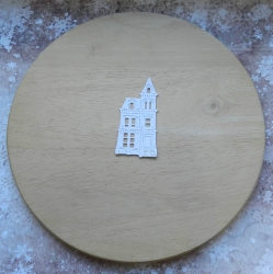 Вырубка домик №3 белая бумага кардсток 290 гр.