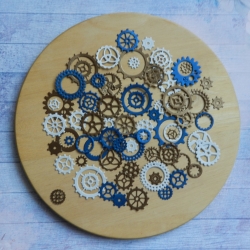 Вырубка набор шестеренок 60 эл. бумага дизайнерская    290 гр.