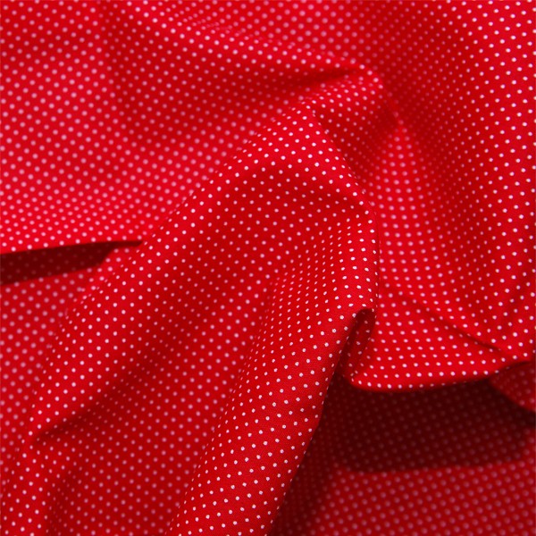 Fabric 100% cotton "Polka dots on red", size 50X75 cm