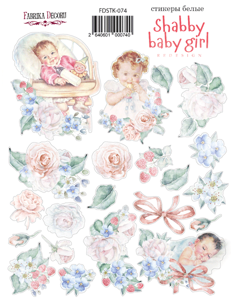 Fabrika Decoru sticker set " Shabby baby girl redesign 074"