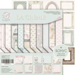 Набор двусторонней бумаги ScrapМир "La Creme", 10 листов, размер 20*20 см, 190 гр/м2