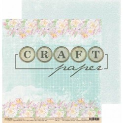 Двусторонний лист бумаги CraftPaper Цветочная вышивка "Цветущий сад" размер 30,5*30,5см, 190гр