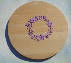 Cutting frame openwork purple matte paper 240 gr.