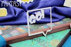 Чипборд Fantasy Комикс "GO! В рамке 2038" размер 6,2*7,5см
