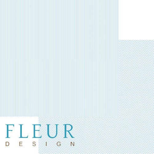 Double-sided sheet of paper Fleur Design Pure and simple Basic "Sky blue", size 30. 5x30. 5 cm, 190 gr/m2