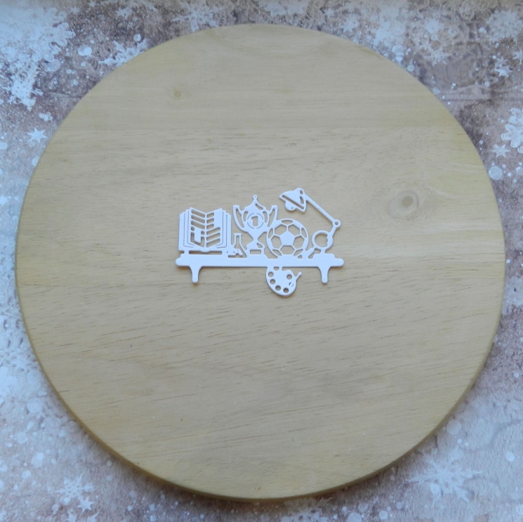 Вырубка полка №1 бумага белая  кардсток 290 гр. 