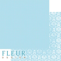 Двусторонний лист бумаги Fleur Design Шебби шик Базовая 2.0 "Нежный тиффани", размер 30,5х30,5 см, 190 гр/м2