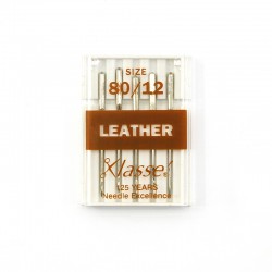 Sewing machine needles for leather, size 80/12, 5 pcs