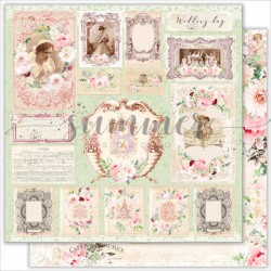 Double-sided sheet of paper Summer Studio Vintage wedding 