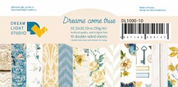 Двусторонний набор бумаги Dream Light Studio "Dreams come true",12 листов, размер 20,3х20,3 см, 250 г/м2