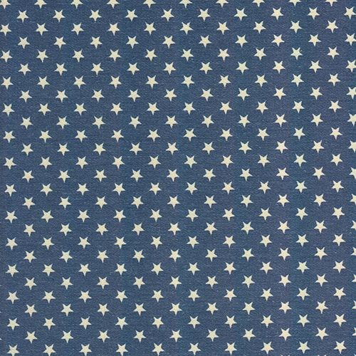 Fabric for needlework "Stars dark blue" Hobby and you, jeans, size 50X50 cm